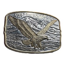 1982 International Monetary Mint American Eagle Silver &amp; Gold Plated Belt Buckle - £14.34 GBP