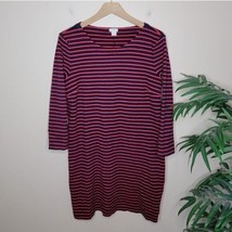 J. Crew Factory | Red &amp; Navy Striped Shift Dress, womens size medium - $23.21