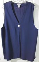 Pre-Owned Talbot&#39;s Lined Blue Vest, Large (Workwear Layering Piece) - $186.63 MXN