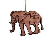 Elephant Worlds Greatest Nana - Cedar Ornament - £15.75 GBP