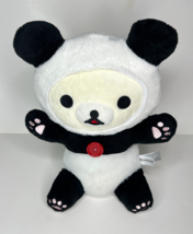 Rilakkuma Korilakkuma Says Hi Panda PlushvSan-X Black White Stuffed Animal 14&quot; - $18.80