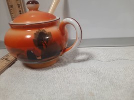 Vintage Noritake Teapot Sugar Cup  Lids Hand Painted With Spoon Japan 1950s - $9.56