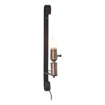 Strap Wall Lamp in Wrought Iron - Plug IN image 2