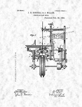 Circular Saw Mill Patent Print - Gunmetal - £6.35 GBP+
