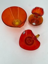 Vintage Ruby Red Bottle Vase, Rainbow Art Glass, Hand Blown, Original Sticker - £14.65 GBP+