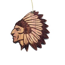 Indian Chief - Cedar Ornament - £15.43 GBP