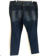 Mossimo Skinny Fit 3 Sandblasted Denim Jeans Plus 16R Dark Wash Stretch ... - $19.79