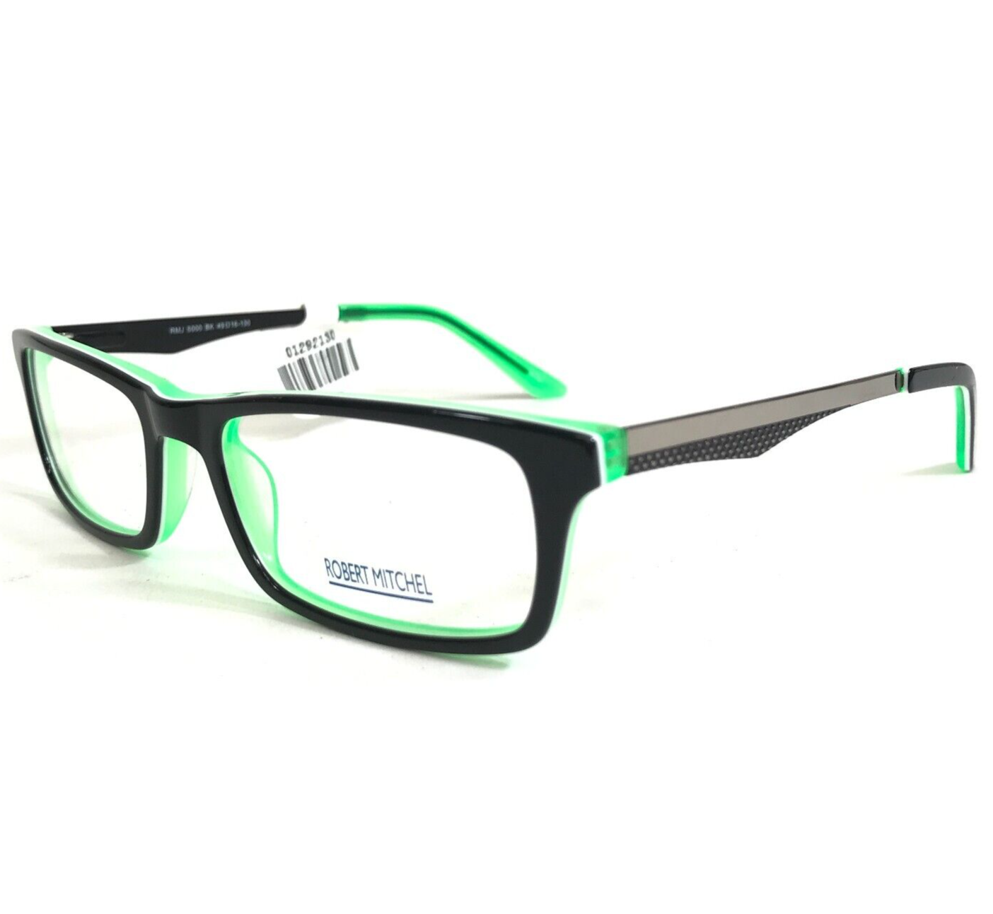 Primary image for Robert Mitchel Kids Eyeglasses Frames RMJ 5000 BK Black Green Gunmetal 49-16-130