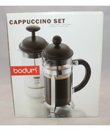 Bodum French Press Coffee Maker 12oz Milk Frother 3.5oz Cappuccino Set B... - £37.48 GBP