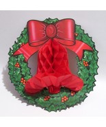 Beistle Die Cut Wreath Honeycomb Tissue Bell Double Sided Holiday Decor ... - $19.77