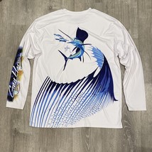 GUY HARVEY Marlin Performance Shirt 2XL UPF 30 Sun Fishing Beach EUC - $26.32