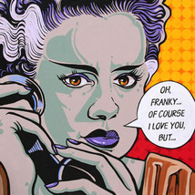 Of Couse I Love You 1 Lowbrow Art Canvas Giclee Print Mike Bell Frankenbride NWT - £60.32 GBP+