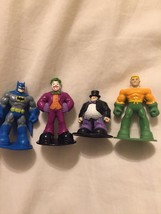 Lot Of 4 Dc Comics Miniature Plastic Toy Figures 1.5&quot; - £13.05 GBP