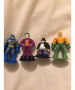 Lot of 4 DC COMICS MINIATURE PLASTIC TOY FIGURES 1.5&quot; - $22.76 CAD