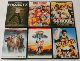 Project X, Big Shot, Old School, Pineapple Express, Van Wilder... 6 DVD Lot - £10.00 GBP