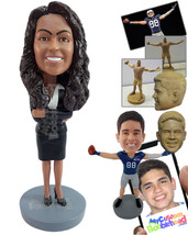 Personalized Bobblehead Dazzling young lawyer with arms folded wearing a beautif - £72.74 GBP