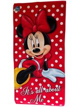 Disney Minnie Mouse Beach Towel All About Me - 100% Cotton, 30" x 60" - New - $21.50