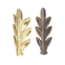  Set of Vintage Brass Olive leaf Corner Protector Shelf Cabinet Furnitur... - $37.00+