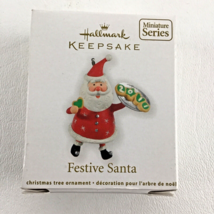 Hallmark Keepsake Christmas Tree Ornament Miniature Festive Santa Claus 2011 New - £13.36 GBP