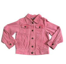 OshKosh Corduroy Jacket Size 5 Girls Youth Pink Full Snap 4 Pockets Coat - $12.35