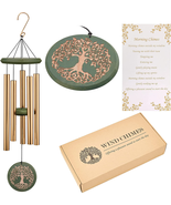 Wind Chimes Engraved Tree of Life, Deep Tone - £50.48 GBP