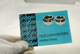 Soligor Teleconverters lens Instructions manual  7219070 vintage 1960&#39;s - $4.68