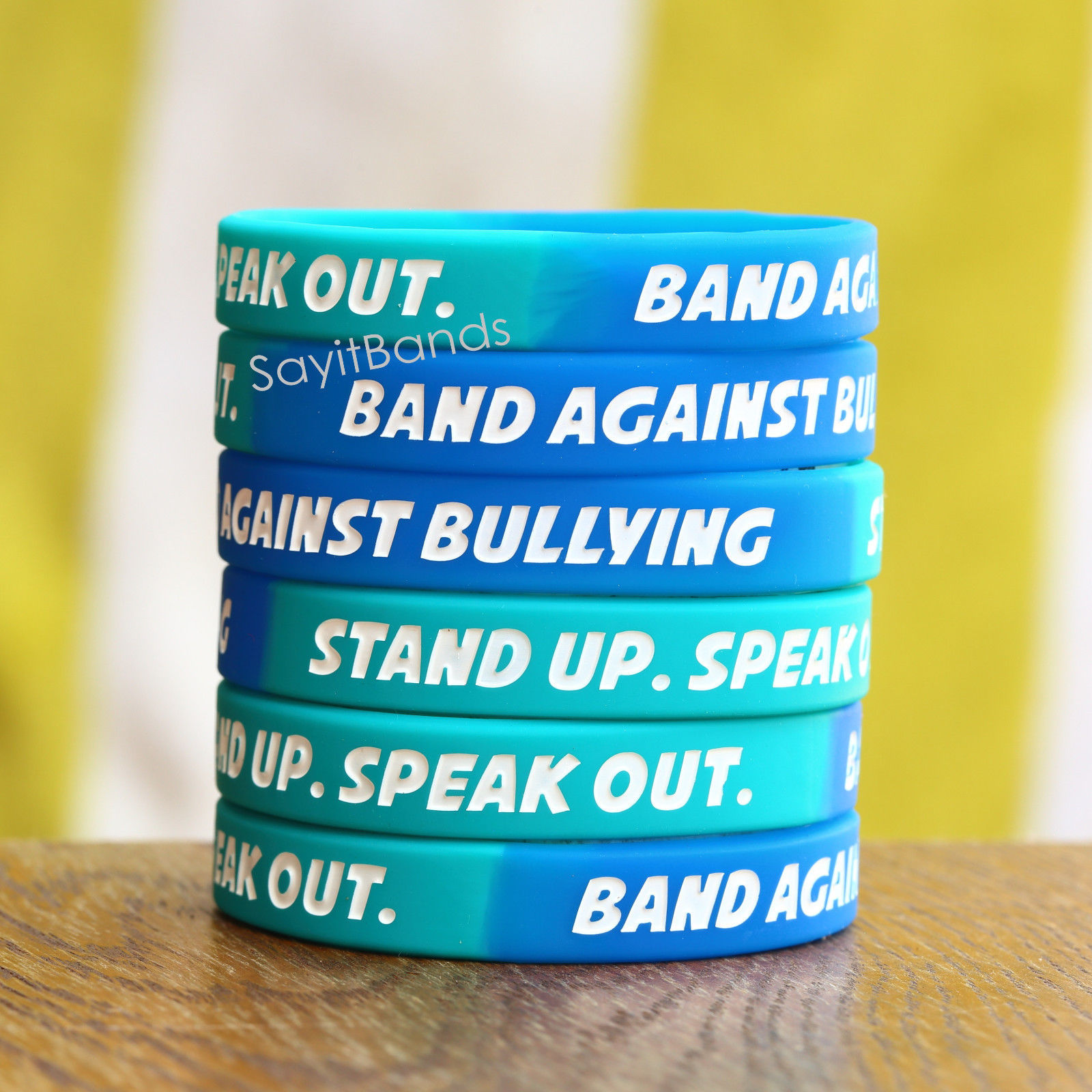 Band Against Bullying Wristband Set - Buy 1 or Up To 100 At Wholesale Pr... - $8.79+