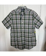 Nautica Men&#39;s Pineforest Plaid Shirt M Classic Fit Stretch Short Sleeve NWT - $41.01 CAD