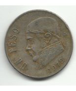 1972 Mexico 1 Un Peso Coin Eagle perched on cacTus &amp; José María Morelos - $97.00