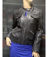MICHAEL Michael Kors Leather Jacket MKT2RTG Sz S/P Black - $1,968.32 MXN