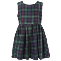 Richie House Girls&#39;s Dress with Plaid Pattern RH1721 Green Plaid  Size 9 - $9.41
