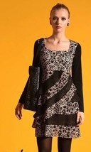 Eroke Italy: Asymmetrical Layers of Ruffles Dress - £78.33 GBP