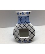 258. TERRAGRAFICS Vintage Picture Photo Frame Porcelain Pot Vase for Flo... - $223.32 MXN