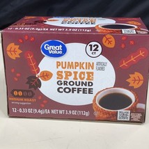 Great Value 12 Count K-Cups Pumpkin Spice Coffee Med Roast - £6.78 GBP