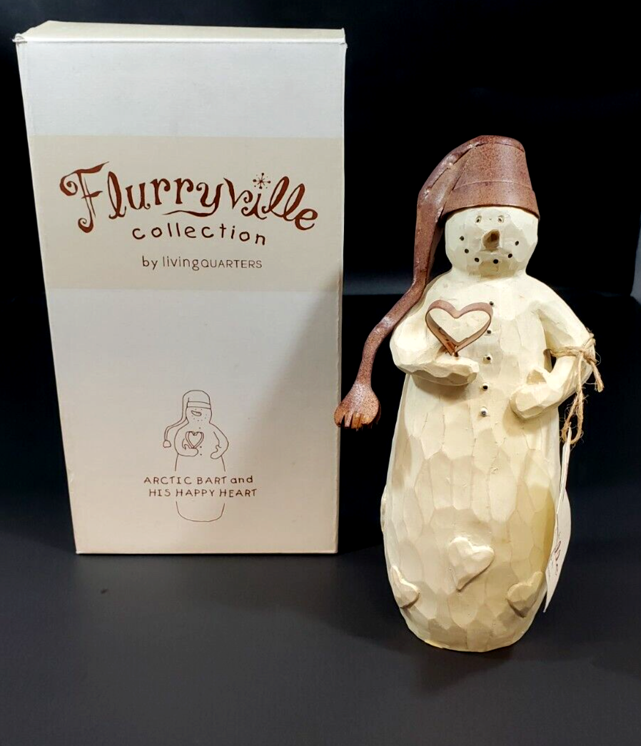 Primary image for Flurryville Collection ARCTIC BART AND HIS HAPPY HEART 8" Figurine Snowman