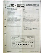 Roland JS-30 Digital Sampler Original Service Manual, Schematics Parts L... - $922.14 MXN