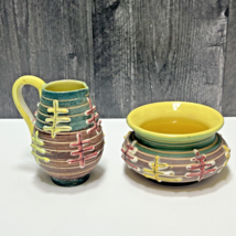 Vintage Elbee Italy Pottery Sugar and Creamer Signed Numbered Italian  - £30.07 GBP