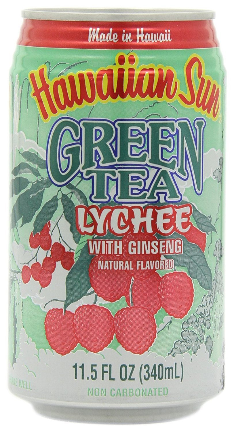 Hawaiian Sun Green Tea Lychee with Ginseng, 11.5-Ounce Cans (Pack of 24) - $80.48