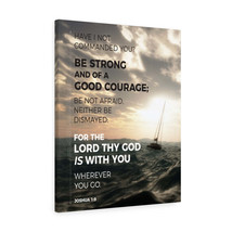   Good Courage Joshua 1:9 Sea Bible Verse Canvas Christian Wall  - £68.33 GBP+