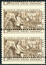 1115, Mint NH 4¢ Lincoln Misperf Shift Error Pair of Stamps - Stuart Katz - £62.93 GBP