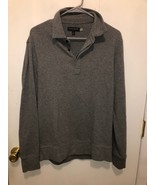 Banana Republic Mens SZ Medium Core Temp Gray Long Sleeve Polo Shirt - $11.87