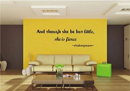 Picniva And Though She Be But Little She is Fierce Nursery Wall Decal Shakespear - £7.01 GBP