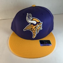 Minnesota Vikings Reebok Fitted Hat - Purple &amp; Gold Bill - Size 7-3/4 - ... - $19.99