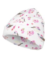 Mondxflaur Floral Winter Children Beanie Hats Warm Baby Knit Caps for Kids - £13.54 GBP