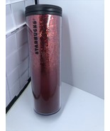 Starbucks 16oz Twist Lid Tall Tumbler Travel Mug Cup Holiday Red Sparkle... - £11.59 GBP
