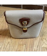 Vintage Moda Italiana Woven Handbag Purse with Leather Trim - Classic El... - $256.84 MXN