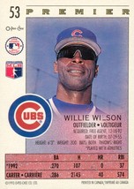 1993 O-Pee-Chee Premier Willie Wilson 53 Cubs - £0.78 GBP