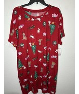 Joyspun Women’s Red Holiday Christmas Print Nightgown Sleep Shirt Size 2... - $33.82 CAD