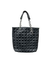 Christian Dior Black Quilted Cannage Soft Leather Lady Dior Tote - $989.01