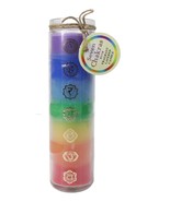 Rainbow 7 Chakra Zones Multi Scent Wicca Mystic Spiritual Tall Tube Candle - $20.99